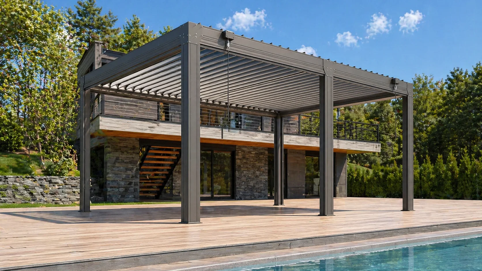 Tilt Sistem Bioklimatik Pergola
