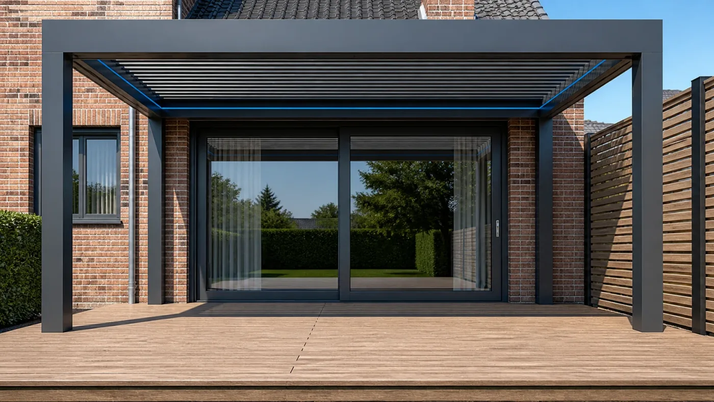 Fransa'ya İhraç Edilen Tek Hareketli Bioklimatik Pergola Projesi